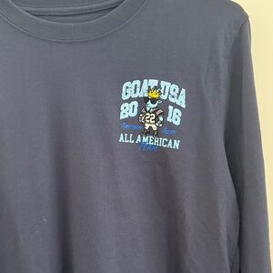 GOAT USA Blue Long Sleeve Tee with Graphic